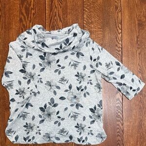 Croft & Barrow Kids Floral Sweater - Gray